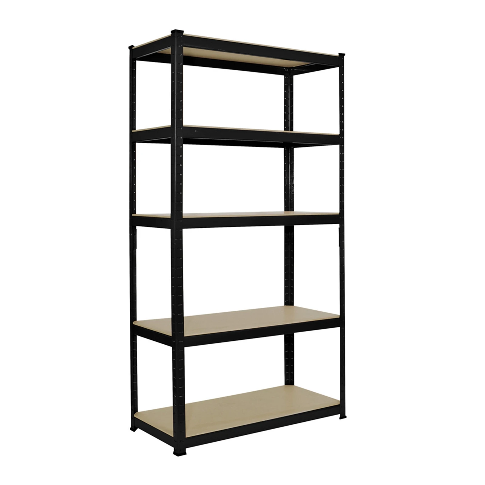 150 x 75 x 30cm 5 Tiers Powder Coated Storage Rack Black US Warehouse In Stock