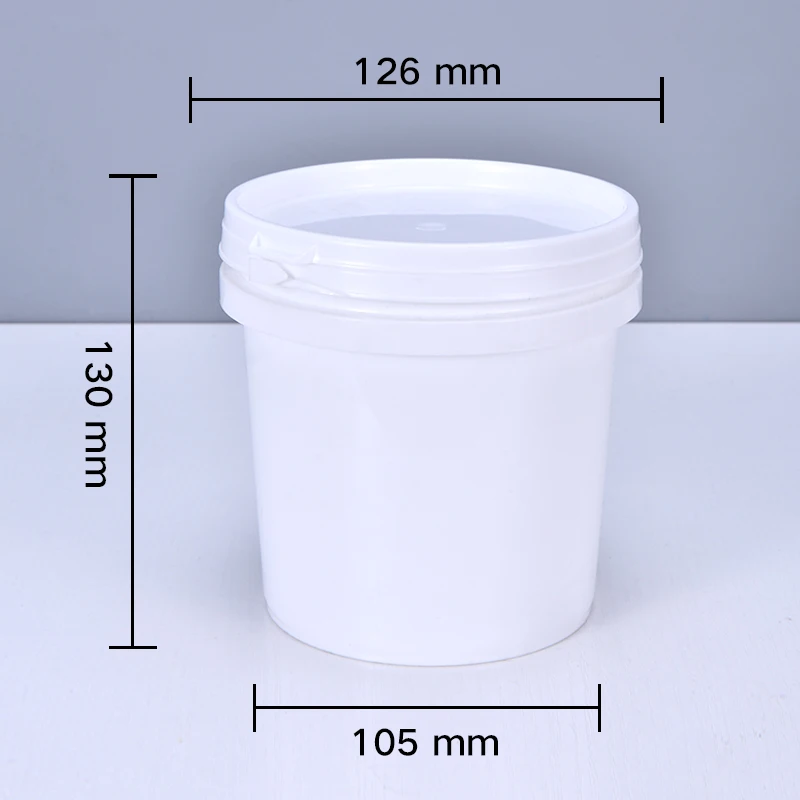 1000ML Round Plastic bucket with Lid food grade container for Honey water cream cereals storage pail 10PCS/lot