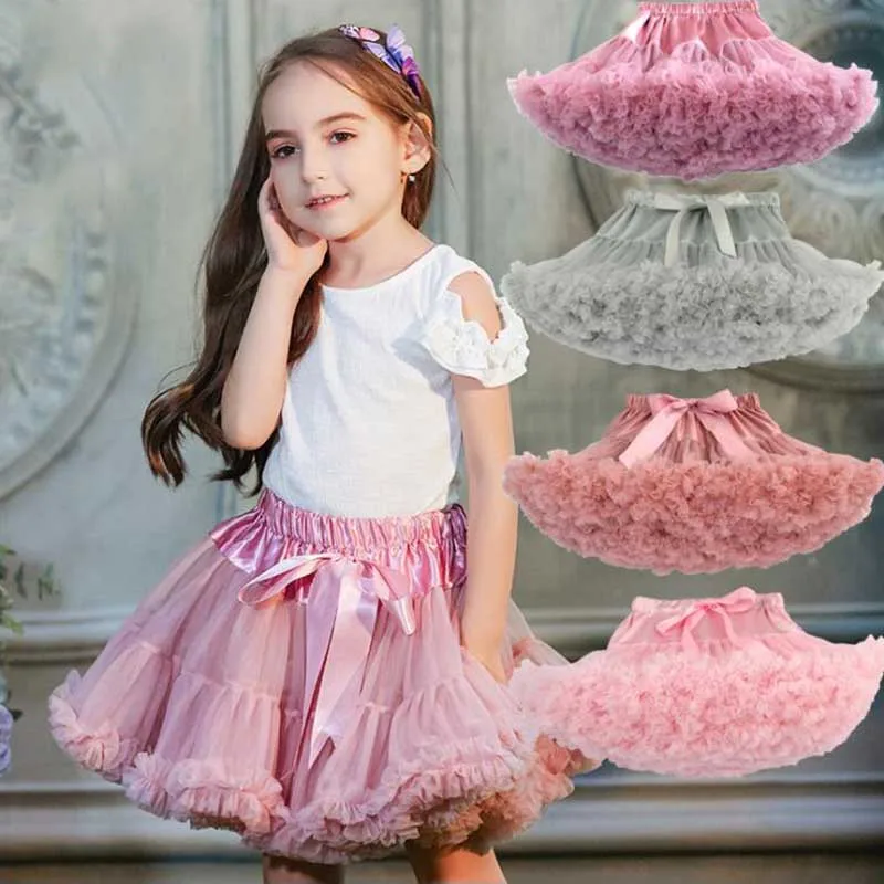 

2023 Girls Tutu Skirt Fluffy Children Ballet Kids Pettiskirt Baby Skirts Princess Tulle Party Dance Skirts For Girls Clothing