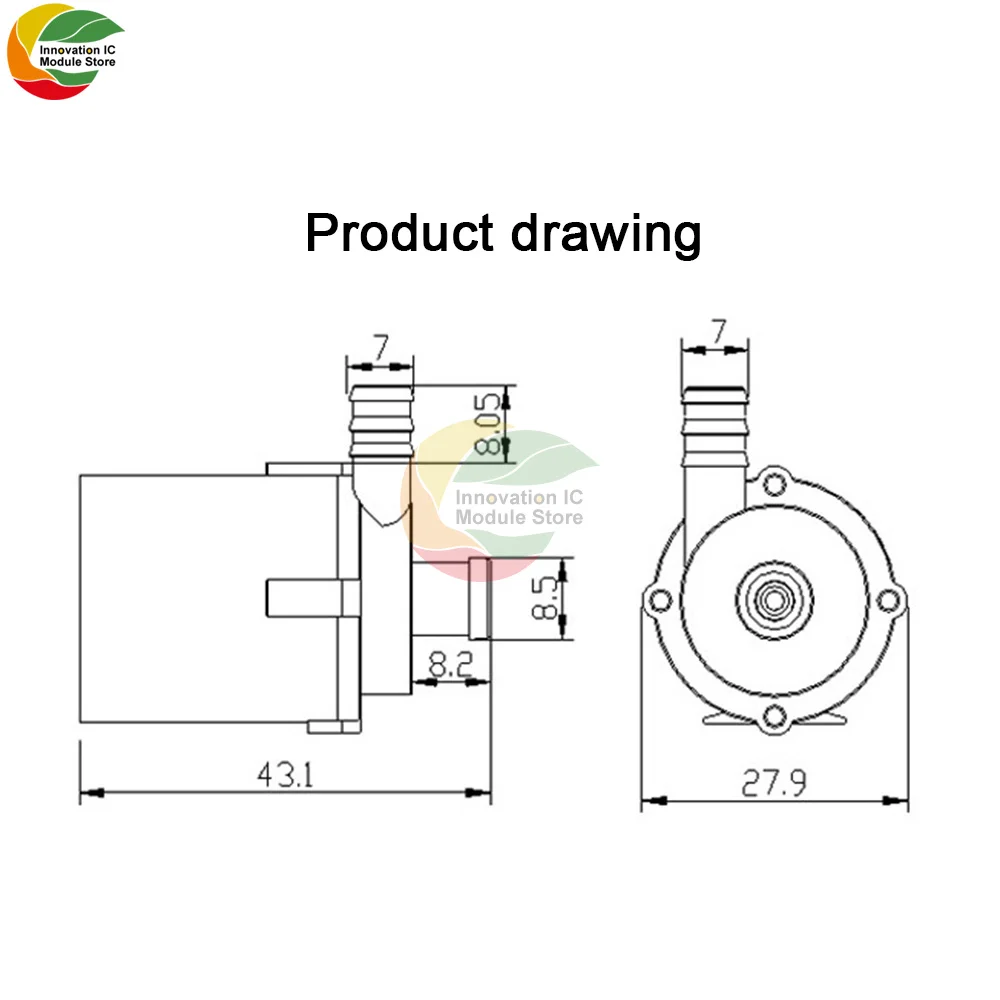 JT-160A Mini Miniature Small Water Pump Household Tea Table High Temperature Pumping DC 6-12V Brushless Small Water Pump 240L/H