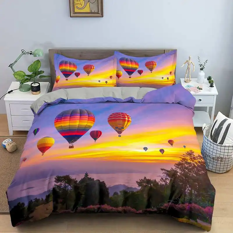 3D Landscape Bedding Set Super Soft Duvet Cover with Pillowcases