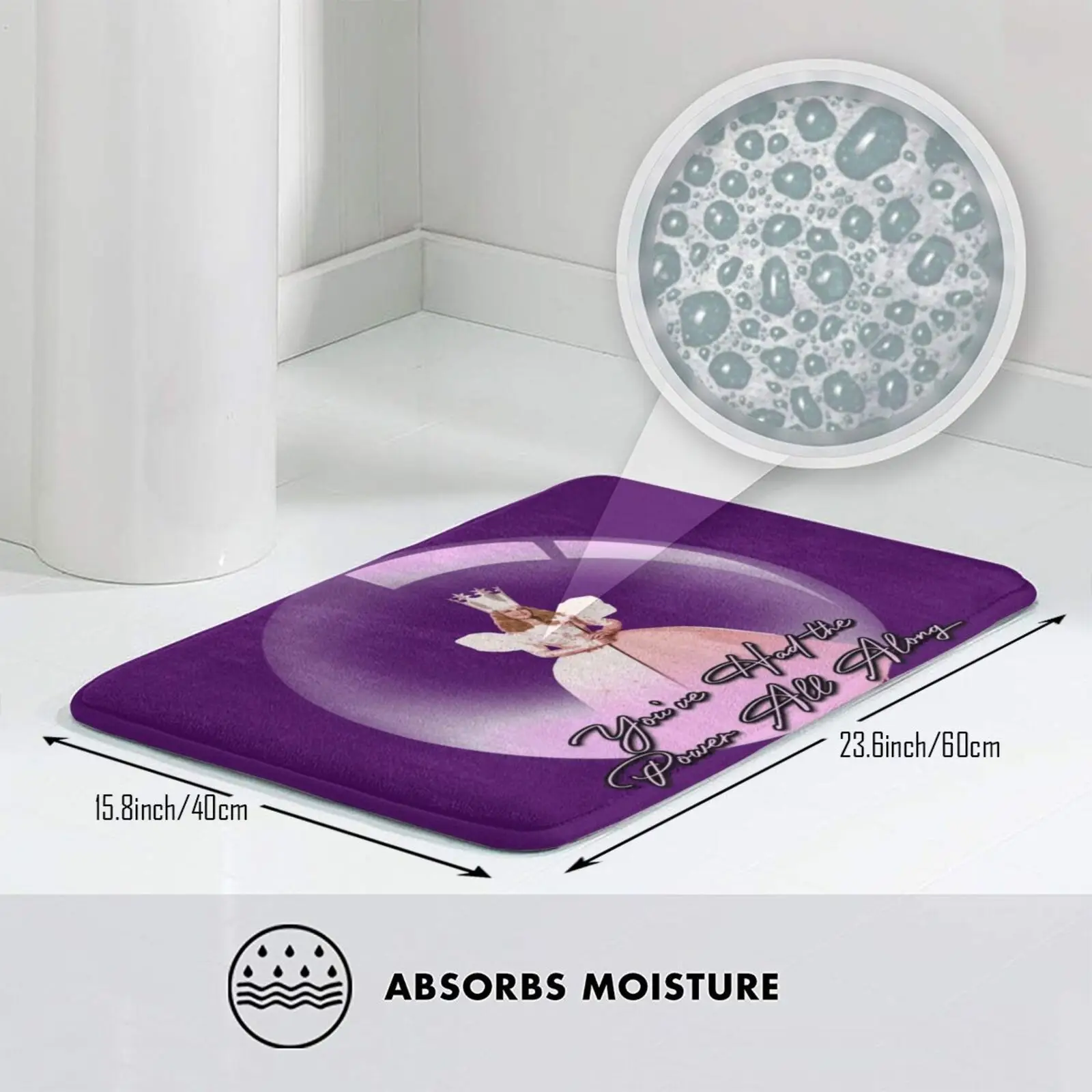 لقد حصلت على القوة بساط ناعم غير قابل للانزلاق وسادة سجادة ساحرة جيدة دوروثي أوز جاليندا جليندا جليندا المنزل الجيد