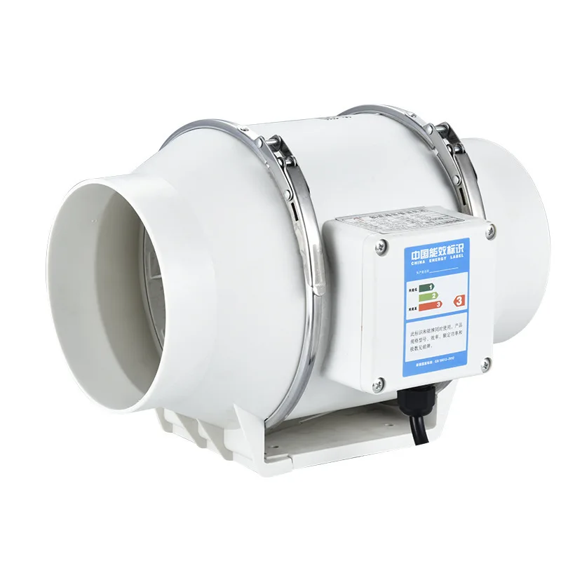 4 Inch 220V Uitlaatventilatoren Home Inline Pijp Duct Ventilator Afzuiging Ventilatie Keuken Toilet Lucht Schoon Ventilator Diagonale Stroom Ventilator