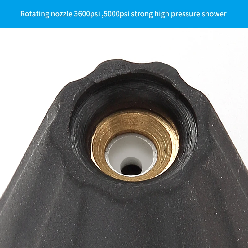 High Pressure Spray Nozzle Water Cleaning Brass Rotating Dirt Blaster Turbo Nozzle for High Pressure Car Wash Accessory