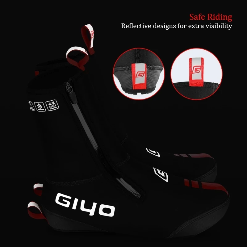 Cycling shoe covers Silicone warmth and thick winter protection overshoes waterproof copriscarpe ciclismo