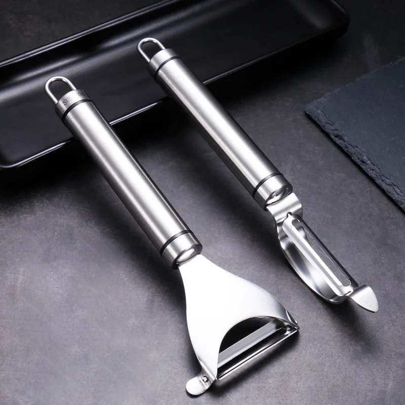 Stainless Steel Dual-Use Potato Peeler Apple Carrots Peeling Knife Fruit Cutter Sharp Scraper Kitchen Gadgets