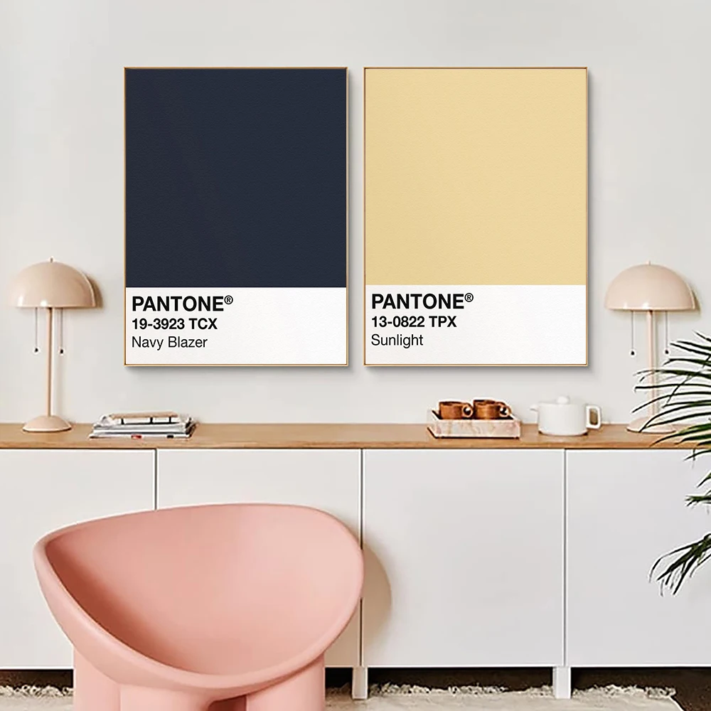 بانتون اللون خطابات أنماط المشارك يطبع الوردي الأصفر الأخضر الحديثة حائط لوح رسم الفن صور غرفة المعيشة ديكور المنزل