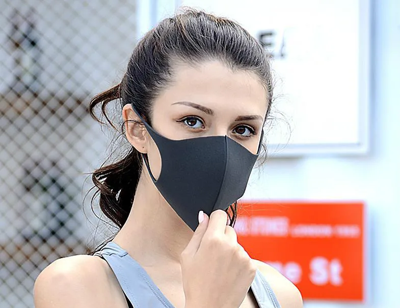 5 piece in both men and women face mask super comfortable fashion black female winter fog PM2.5 dustproof ventilation can clean