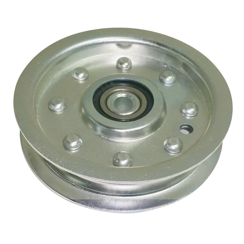 Lawn Mower Single-slot White Zinc Pulley 4.1x4.1 x 1.02inch 46\