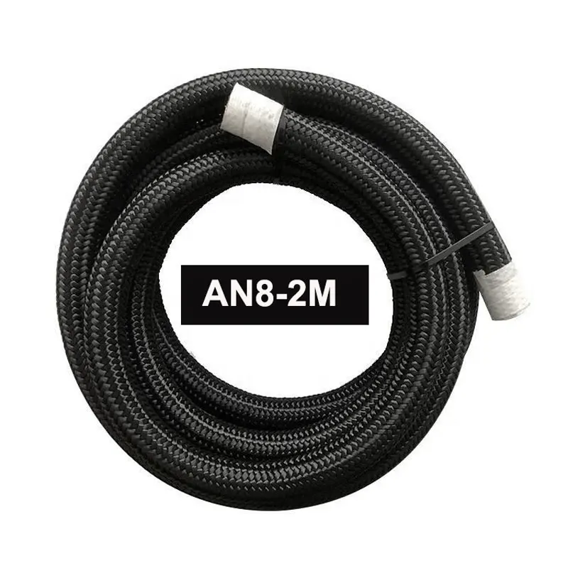 2Meters Fuel Hose Oil Gas Line AN4 AN6 AN8 AN10 Fuel Hose Oil Gas Cooler Hose Line Pipe  Nylon Braided CPE Synthetic Rubber Tube