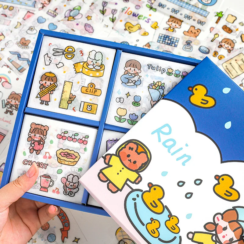 100 pcs/box kawaii Girls' daily life Decorative cute Stationery Stickers Scrapbooking DIY Diary Album Stick Lable