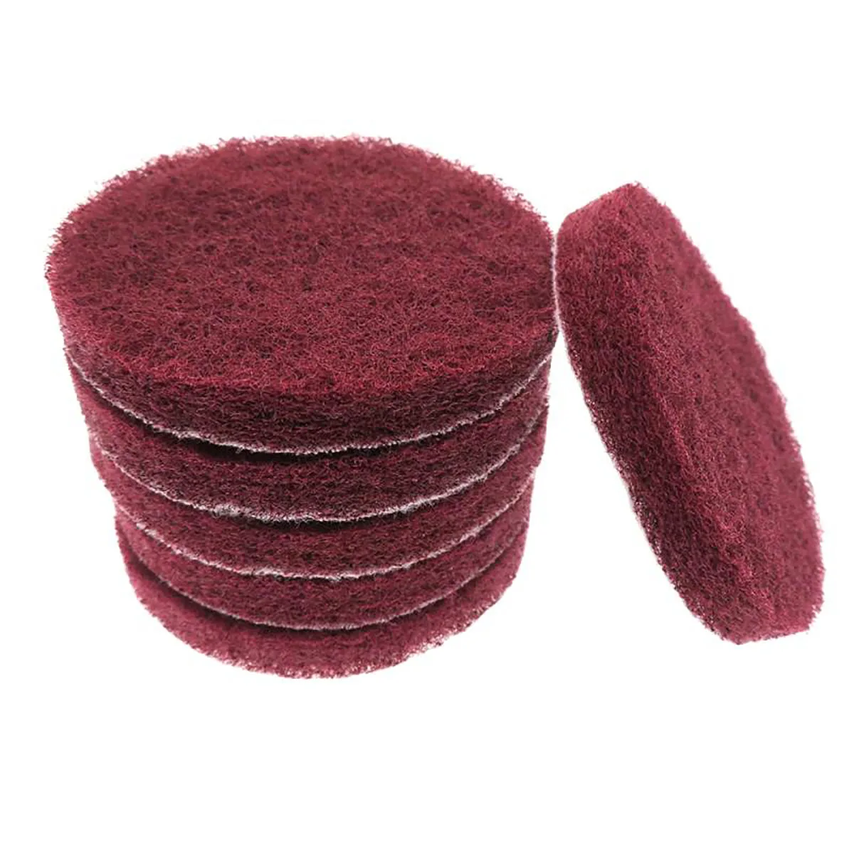 1-50Pcs Flocking Scouring Pad 3 inch 75mm Round Nylon Fiber Abrasive Sanding Discs for Rust Removal Dusting Polishing Grinding