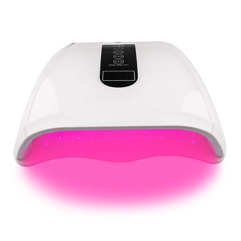 96 W Nagellampe, UV-LED-Nageltrockner, rote Lichtperlen zum Aushärten von Nagellack, Gel, hohe Leistung, 96 W, Nägel, Kunst, Maniküre, elektrische Lampen, weiß