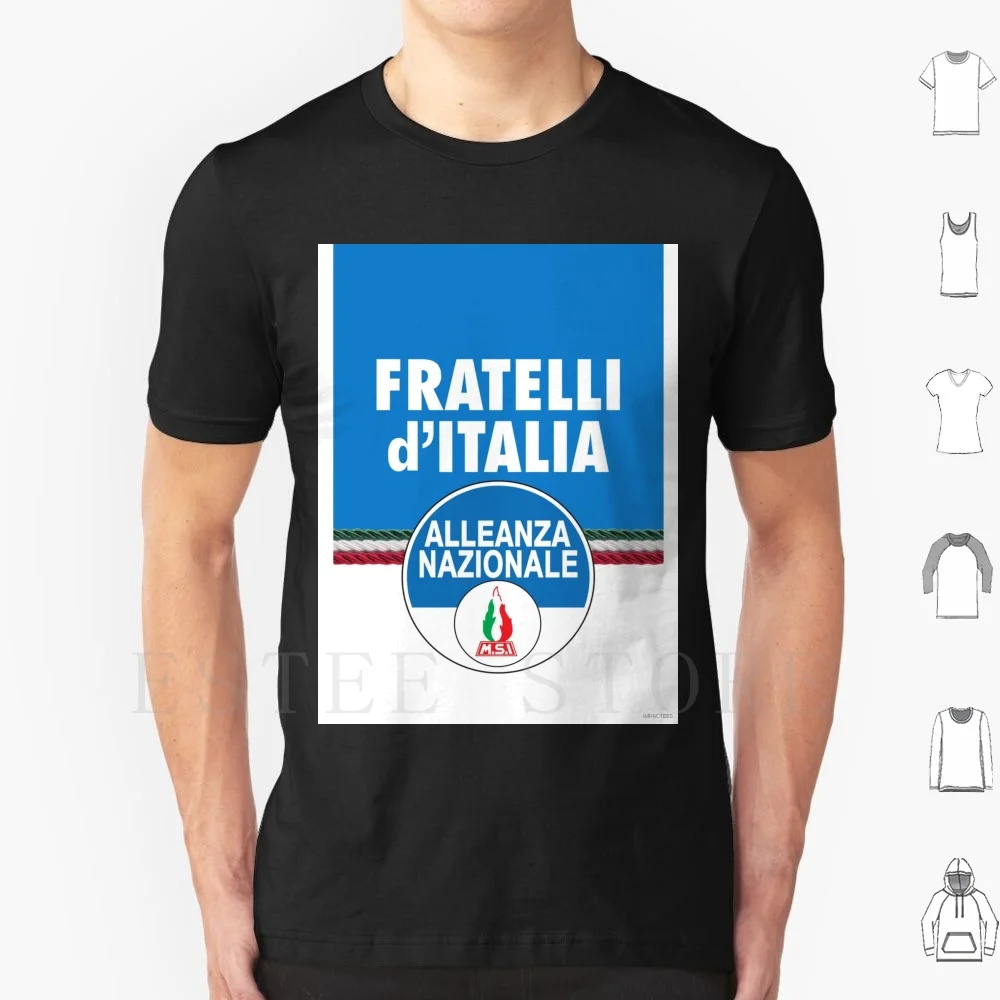 Fratelli D'italia (Fratelli D'italia) T Shirt Fai Da Te Big Size 100% Cotone Fratelli D'italia Italiano Fratelli Ditalia Fdi