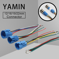 Connector With Wire For 16mm 19mm 22mm Metal Push Button Switch Reset Or Latching LED Lamp (Only Connector)