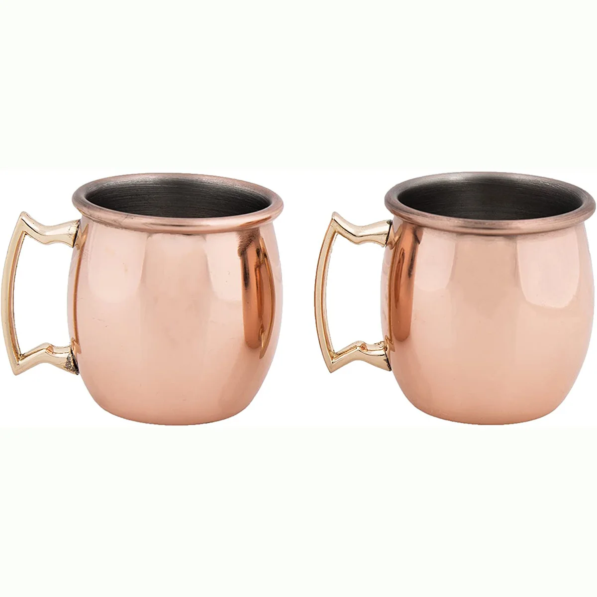 2oz Moscow Mule Shot Glasses Wine Cups Mini Cute Glass Cup Copper Plated Stainless Steel Mug Funny Espresso Cup Shot Glasses