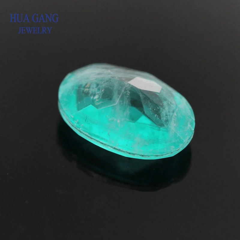 Paraiba Color Stone Oval Shape Synthetic Spliced Crystal&Glass Gems For Jewelry Making