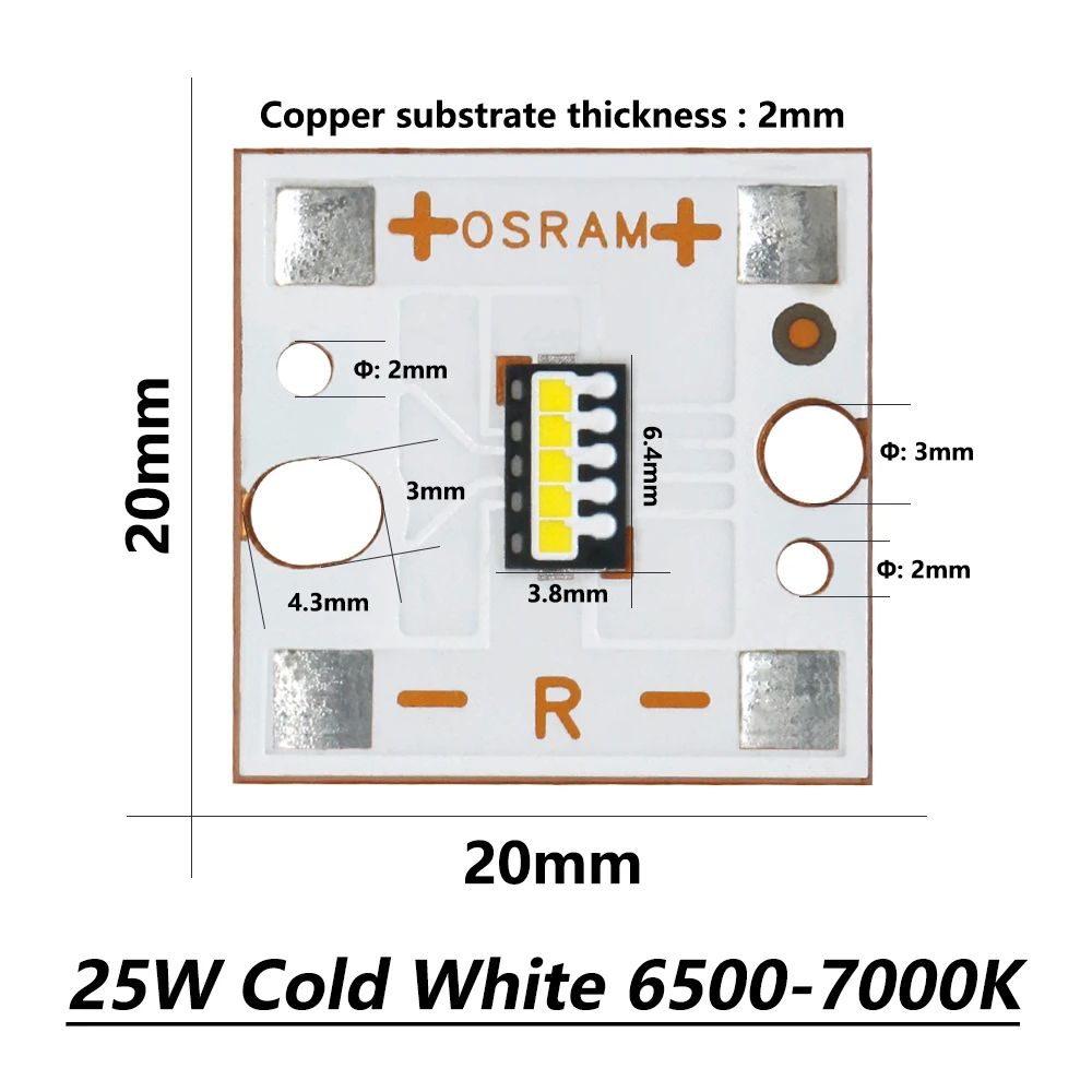 LED Car Driving Headlight Chip Lamp Beads 15W DC9-11V 20W DC12-14V 25W DC15-17V Cool White 6500-7000K Light Lamp Car Accessories