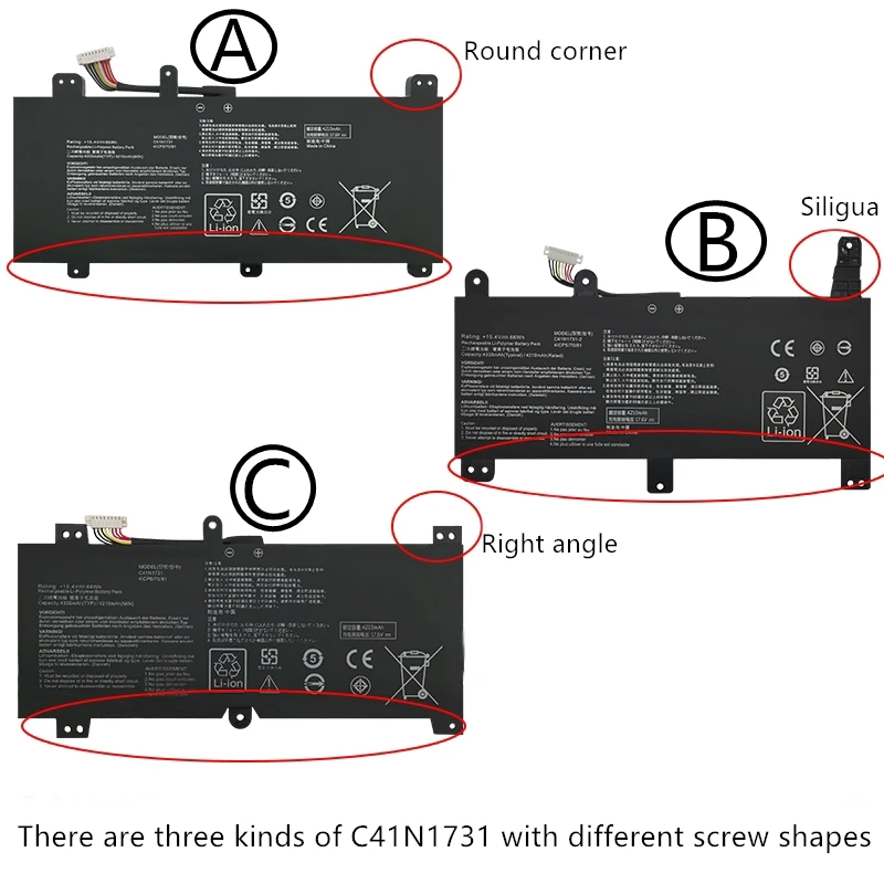 Imagem -06 - Supstone C41n1731 Bateria do Portátil para Asus Rog Strix G515gw Gl504gm Gl504gs Gl531gv G731gu Gl704gw G715gv Gl521lu G732lv G532lw