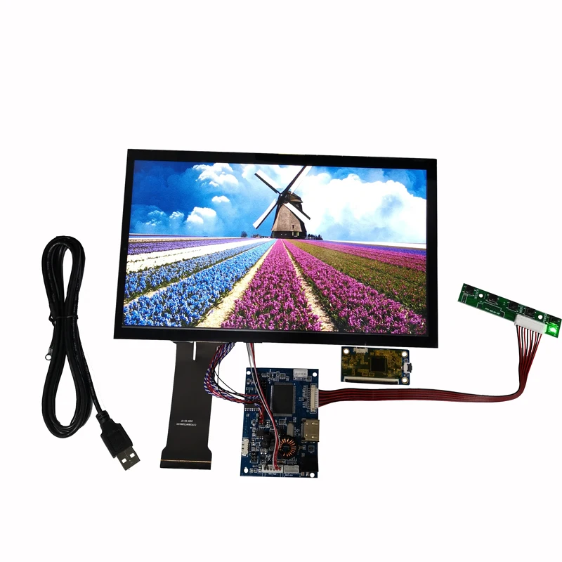 10.1 inch capacitive touch display module HD IPS display 1366X768 full viewing angle LCD screen driver board