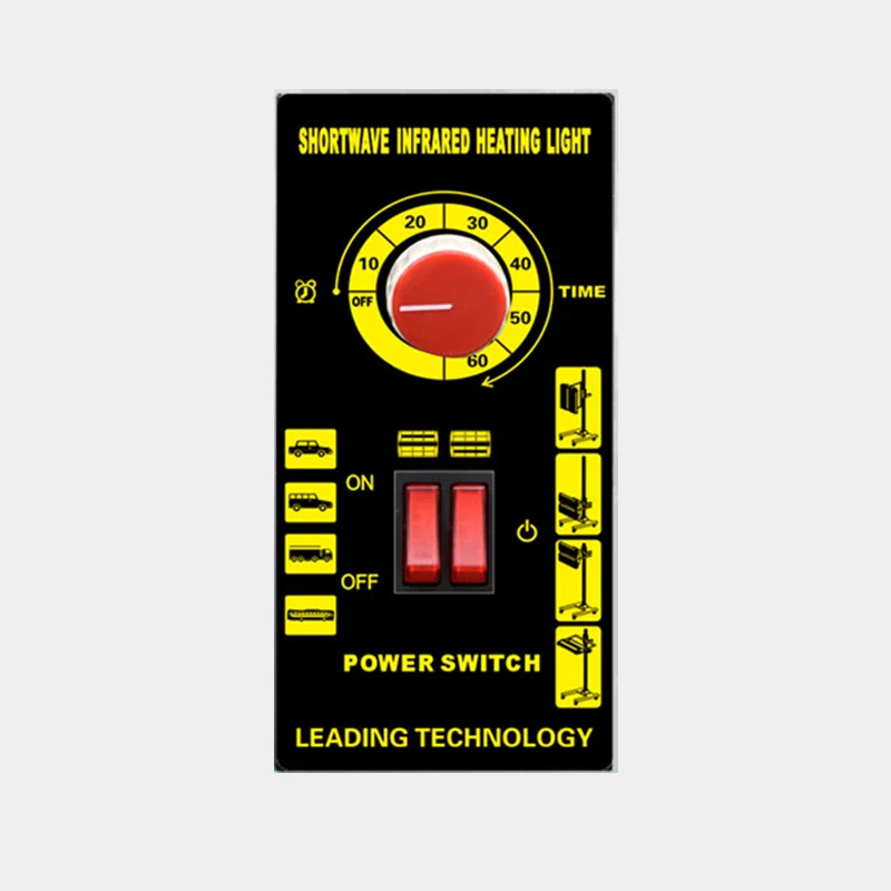 

Автомобильная мобильная инфракрасная коротковолновая лампа для выпечки, инструмент для защиты окружающей среды, краска для листового металла, нагревательное оборудование 220 В 2000 Вт