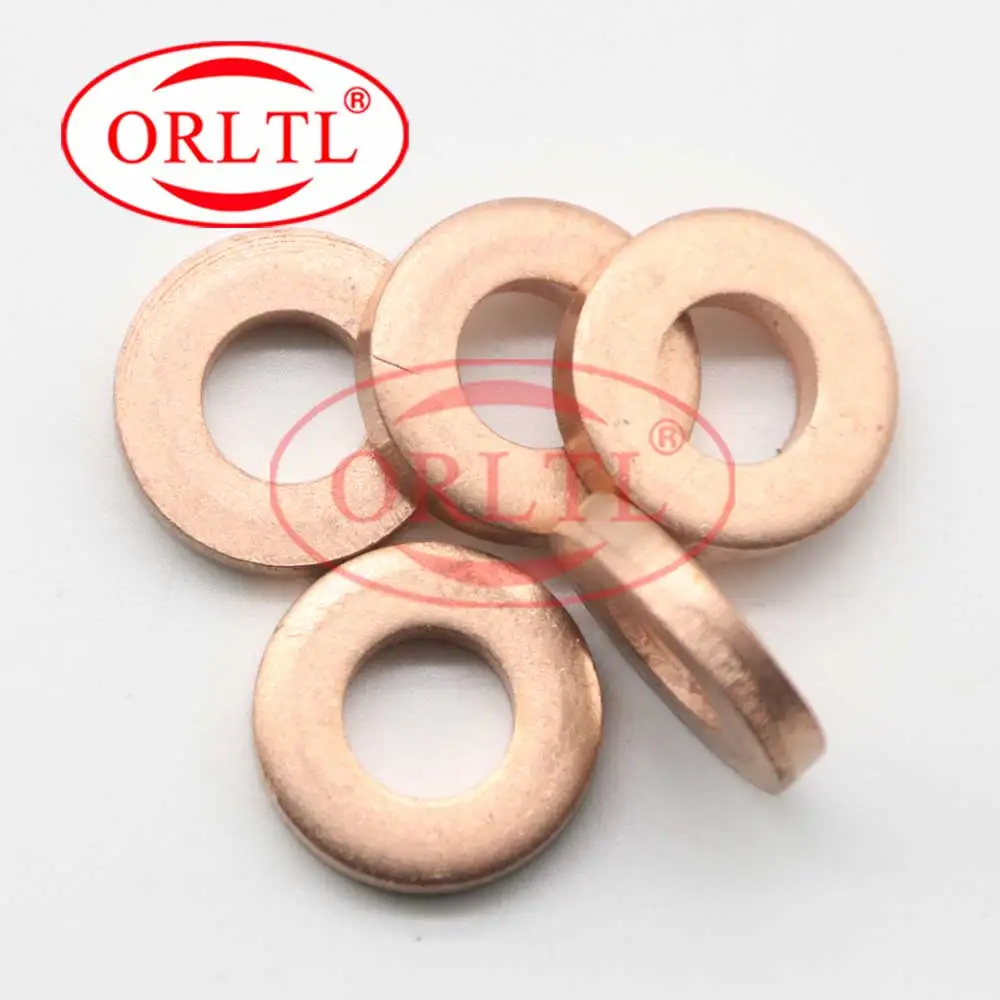 4PCS 9001-850C 7.1*15*3 3mm Injector Washer Shims Copper Rings Gasket 9001 850C 9001850C Thickness for Delphi