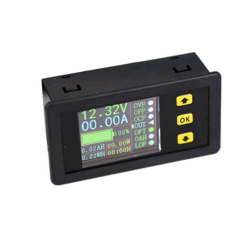 Woltomierz cyfrowy amperomierz DC90V20A Wattmeter napięcie prądu pojemność mocy miernik Tester energii pomiar ładowania i rozładowania