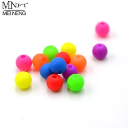 MNFT 100Pcs 4mm 5mm 6mm Hard Plastic Round Floating Fishing Beads Mixed Color Fishing Beads Fly Tying Material Tackles