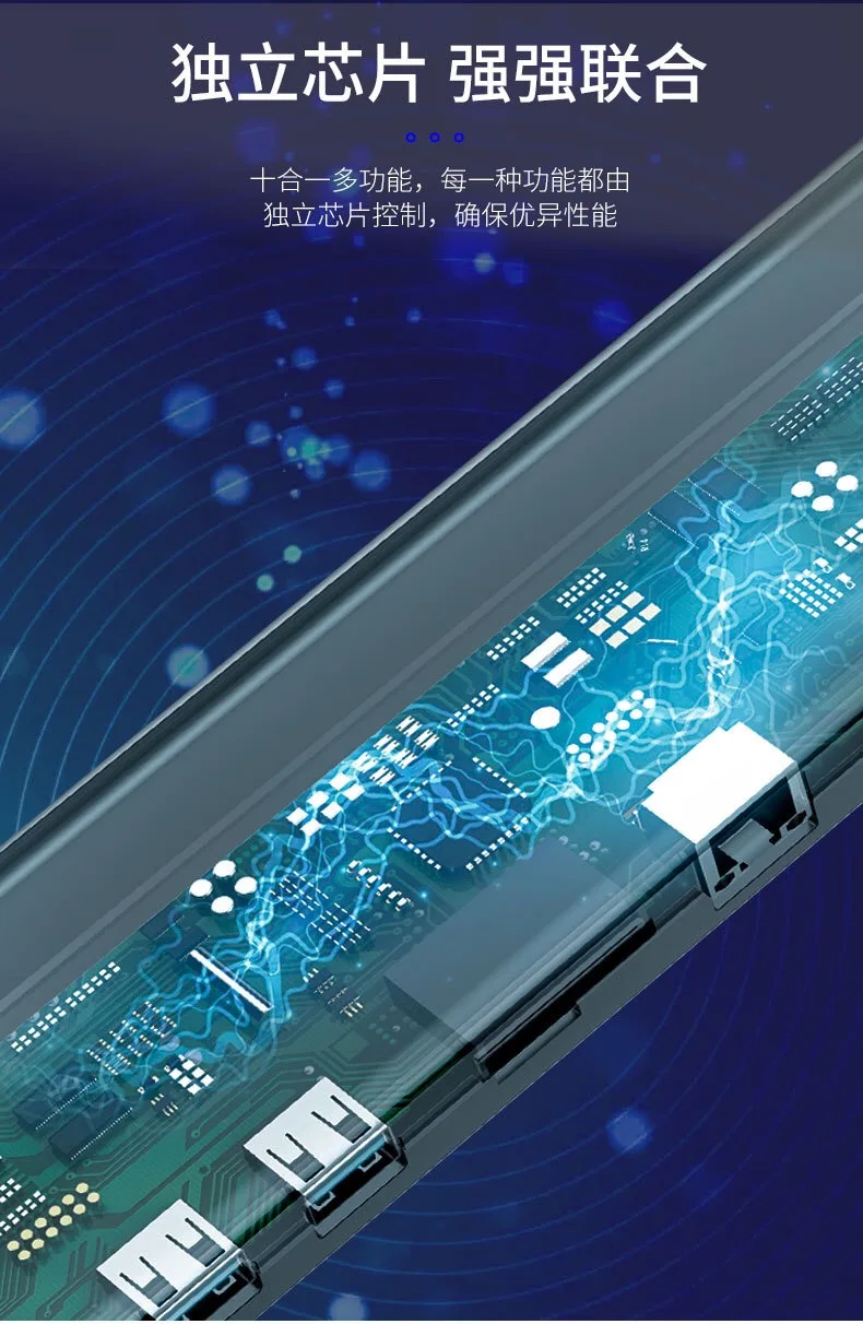 Koncentrator USB typu C type-c na HDMI 4K Adapter VGA rozdzielacz USB RJ45 Lan Ethernet SD TF OTG USB-C 3.0 PD 8 w 1 dla MacBook Pro /Air