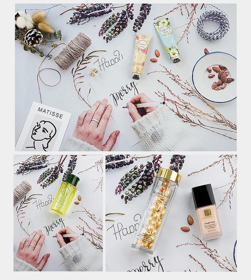 Photography Backdrops Material 2 Sided 3D Background Paper Board Photo Studio Shooting Props for Food Drink Cosmetic Jewelry