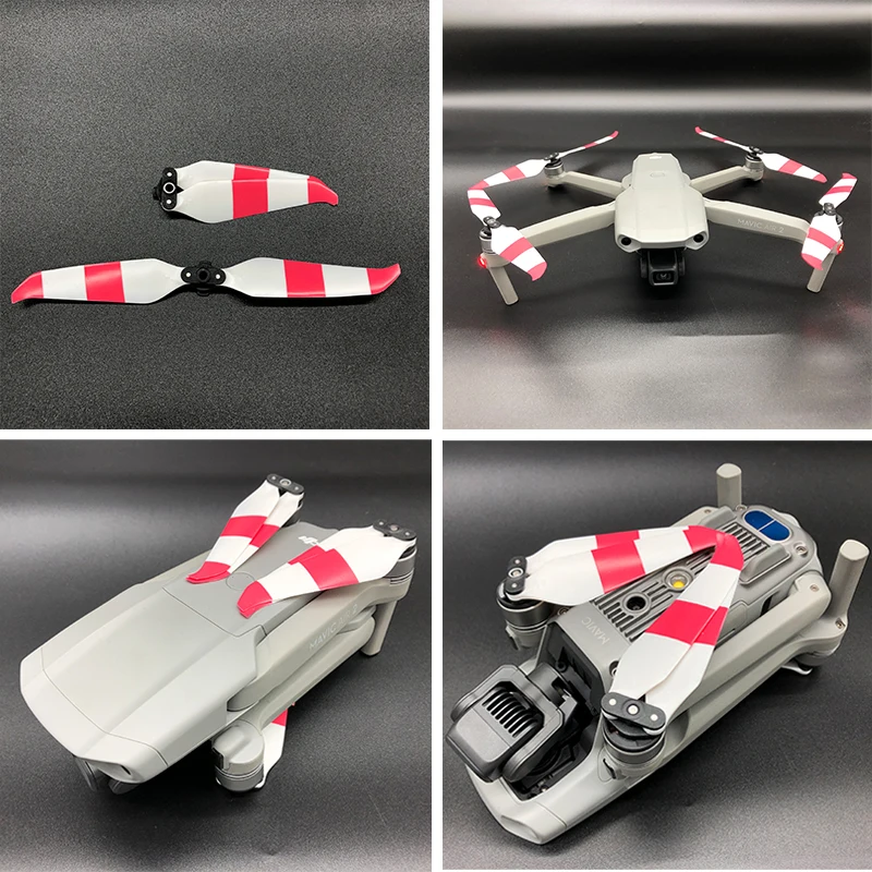7238Fที่มีสีสันCW CCWใบพัดเปลี่ยนเสียงต่ำPropsใบมีดรุ่นQuick Release WingสำหรับDJI Mavic Air 2 Droneอุปกรณ์เสริมชุด