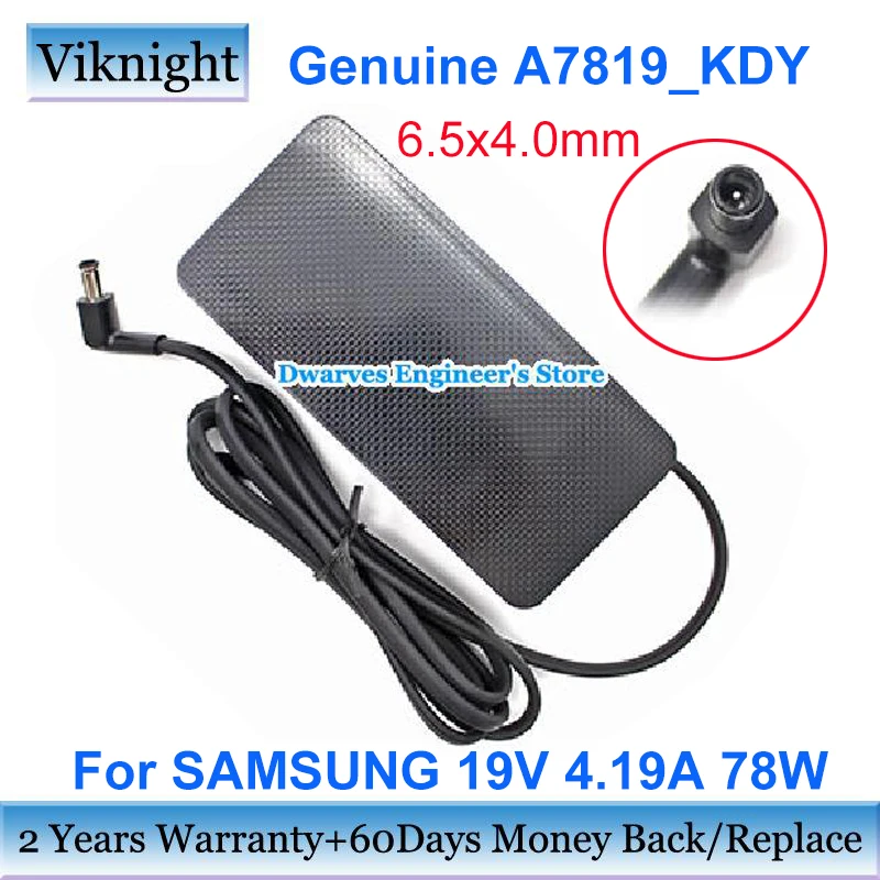 

Genuine A7819_KDY 19V 4.19A AC Adapter For SAMSUNG Laptop Charger BN44-00888A Power Supply 6.5x4.0mm