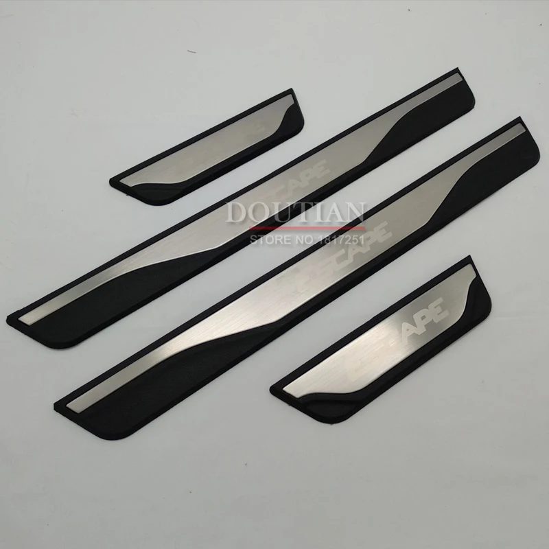 New Stainless Steel Door Sill Scuff Plate For Ford Escape 2014 2017 2018 2019 2020 2021 Car Styling Accessories