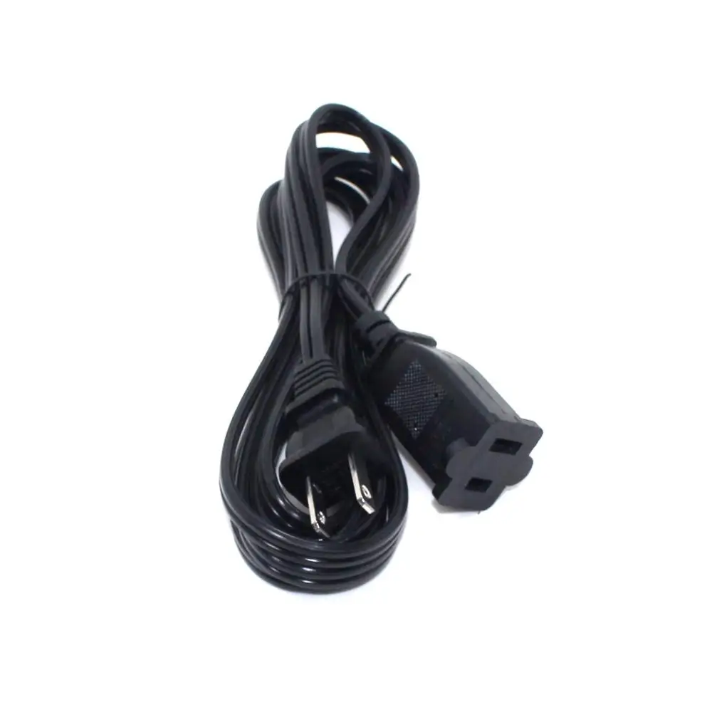 300CM USA Outlet Saver Power Extension Cord Cable 2-prong 2 Outlets Nema 1-15P to Nema 1-15R AC Power Cord Cable