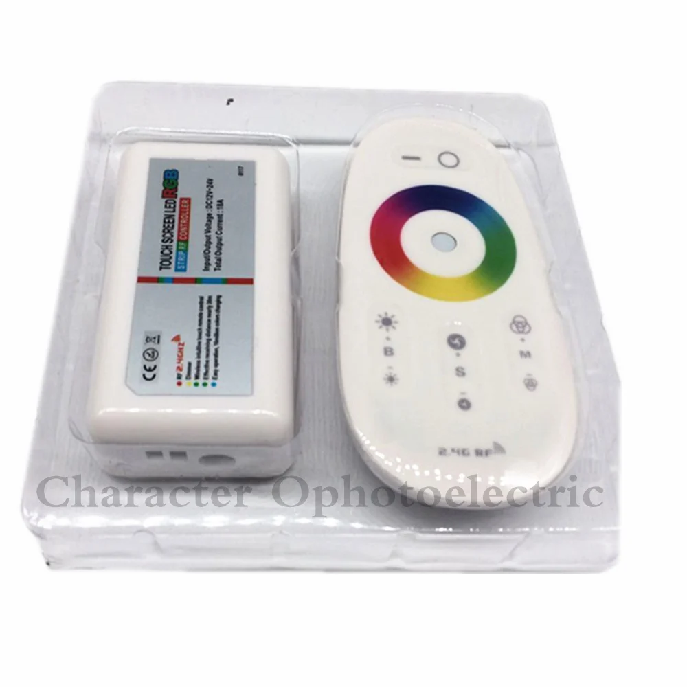2pcs 2.4G RF Wireless full touching screen LED RGB Remote Controller 12V/24V WiFi Compatible for 5050/3528 RGB led strip