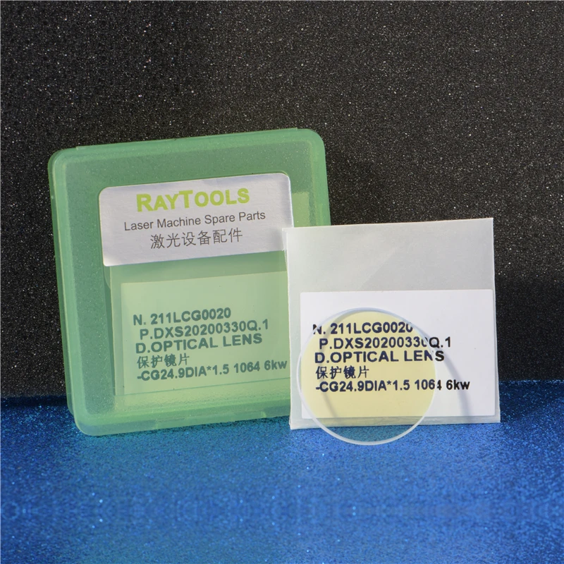 Proteção original dos detritos de quartzo das janelas do laser da fibra de raytools escudo 38.1*1.5 37*7 27.9*4.1 24.9*1. 5 para a máquina de corte