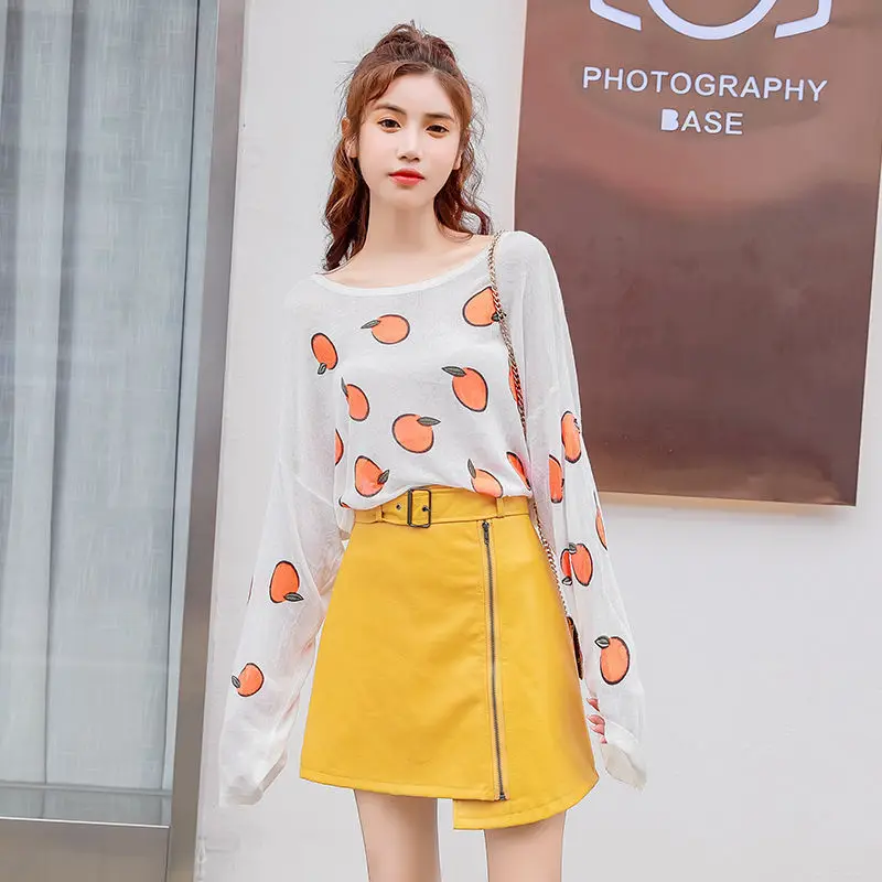 High Waist Leather Skirt Woman Irregular Zipper Short Skirt A- Line Sexy Personality Mini Skirt Black Spring Skirt for Women