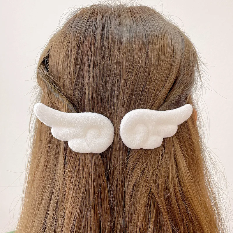 

1pair Cute Cartoon Angel Wings Cosplay Hairpins Women Girls Handmade Side Hair Clip Fashion Bobby Pin Barrette Hair Accessories