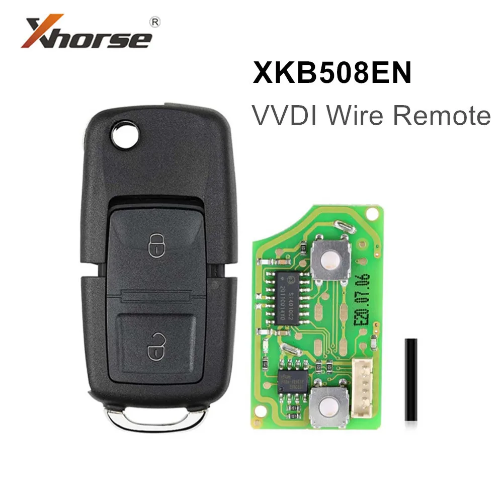 

10pcs/lot Xhorse XKB508EN Universal VVDI Wire Remote Control 2 Buttons Car Key No Transpponder Chip for VVDI Key Tool