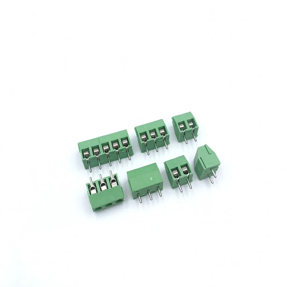 100PCS KF350-3.5-2P-3P 3.5mm Pitch 2 Pin 3 Pin Spliceable Plug-in PCB Screw Terminal Block Connector 300V10A for 24-18 AWG Cable