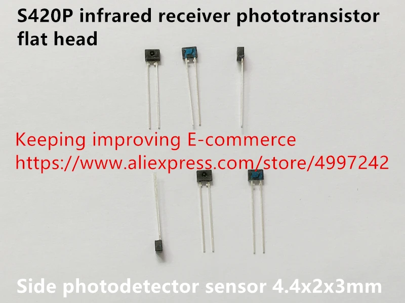 Оригинальный новый 100% S420P инфракрасный приемник фототранзистор с плоской головкой боковой фотодетектор сенсорный переключатель 4,4x2x3 мм Оригинальный новый 100% S420P инфракрасный приемник фототранзистор с плоской головкой боковой фотодетектор сенсорный переключатель 4,4x2x3 мм