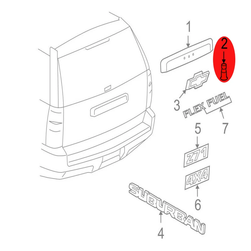 Rear lift glass release button for GMC SUV Cadillac Escalade 2007-2014 15798062 22863048 901-159