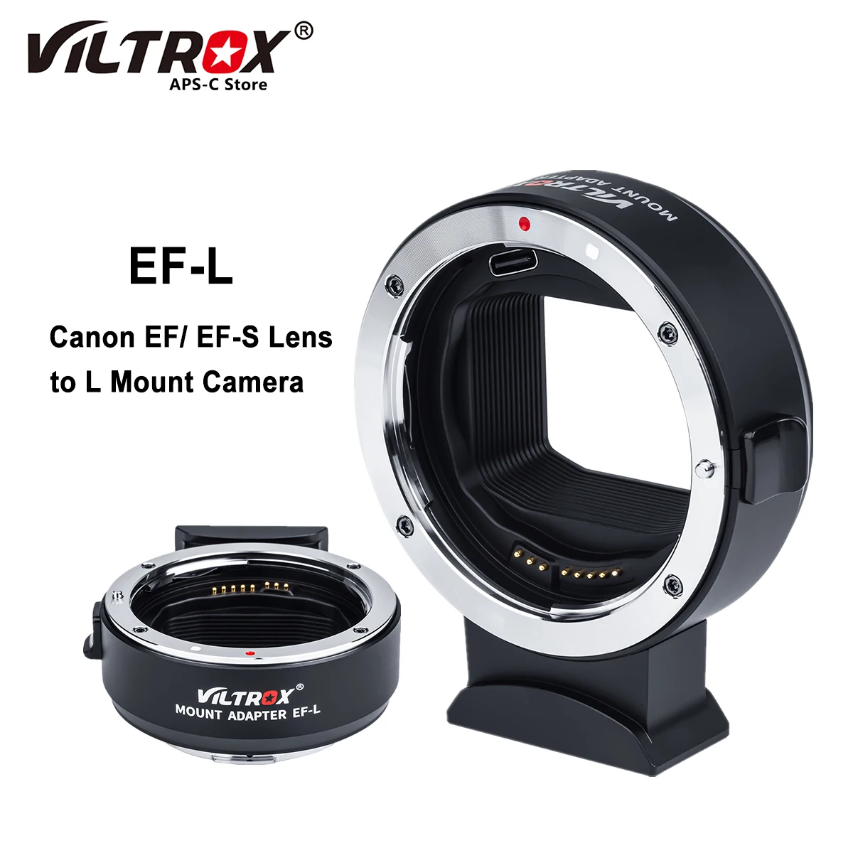 

Viltrox EF-L Auto Focus Camera Lens Adapter Ring For Canon EF EF-S Lens to Leica SL2 Panasonic S1 S1R Sigma fp L Mount Camera