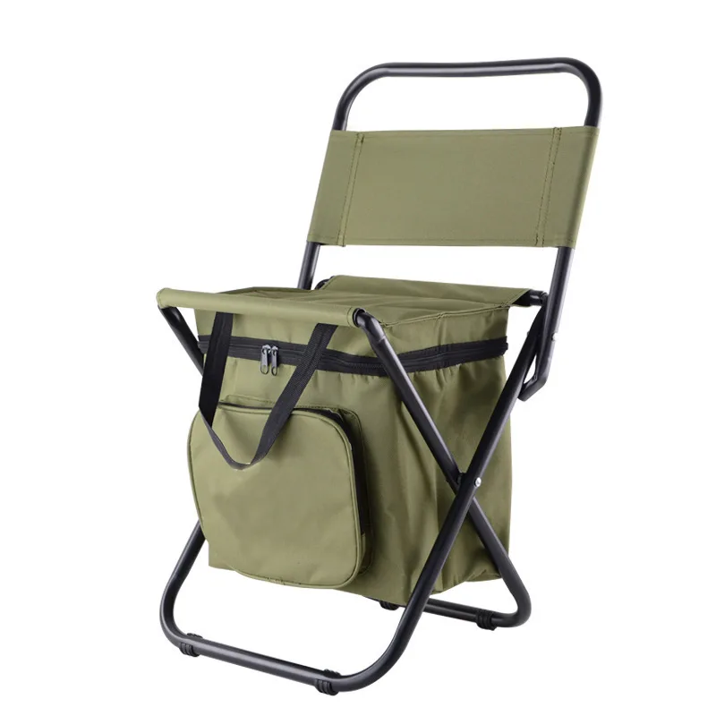 

Outdoor Folding Camping Fishing Chair Stool Portable Ice Cooler Backrest Table Backpack Seat Camping Hiking Picnic pesca Chair