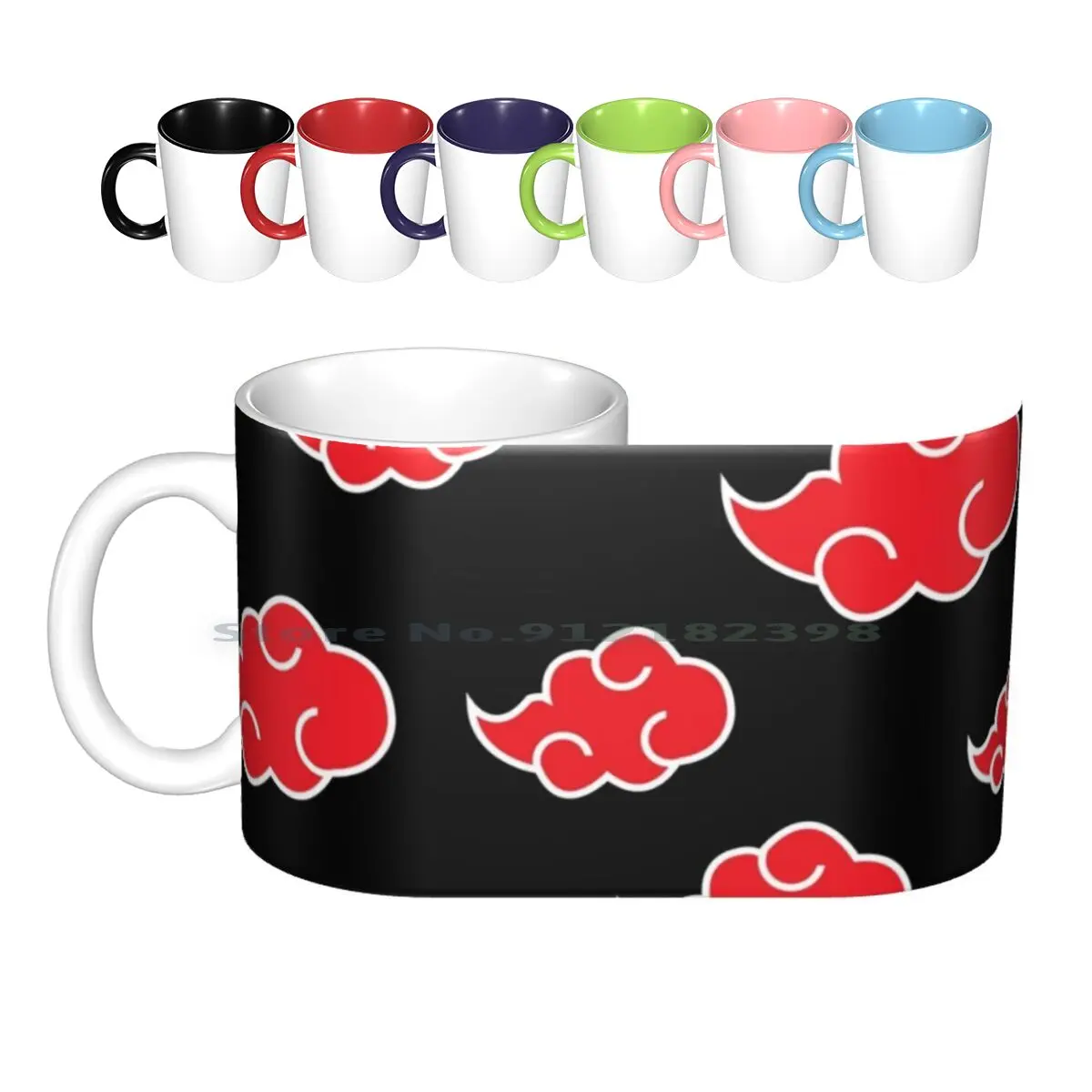 

Аниме красное облако Н. А. Р. У. Т. О Керамические Кружки Кофейные чашки молочный чай Кружка Аниме Манга Япония узор облако красный Креатив