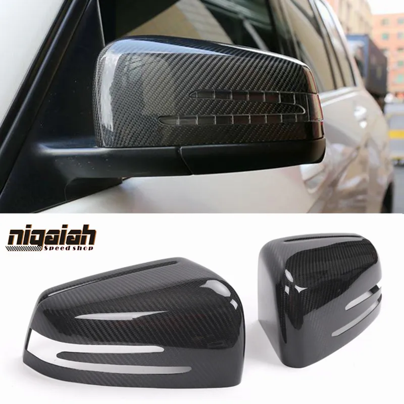 

W204 Mirror Cover Rearview Mirror Caps For Mercedes benz A C E Class W176 W246 W204 W212 W221 X204 Dry Carbon Fiber Add-On Style