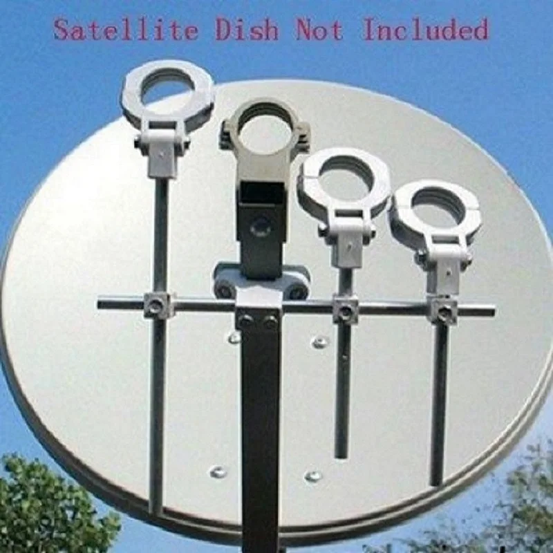 Universal Single Dish LNB Bracket Holder Mount for 40mm or 30mm Ku Bnad LNB FTA-US Vertical Height Adjustment Scale