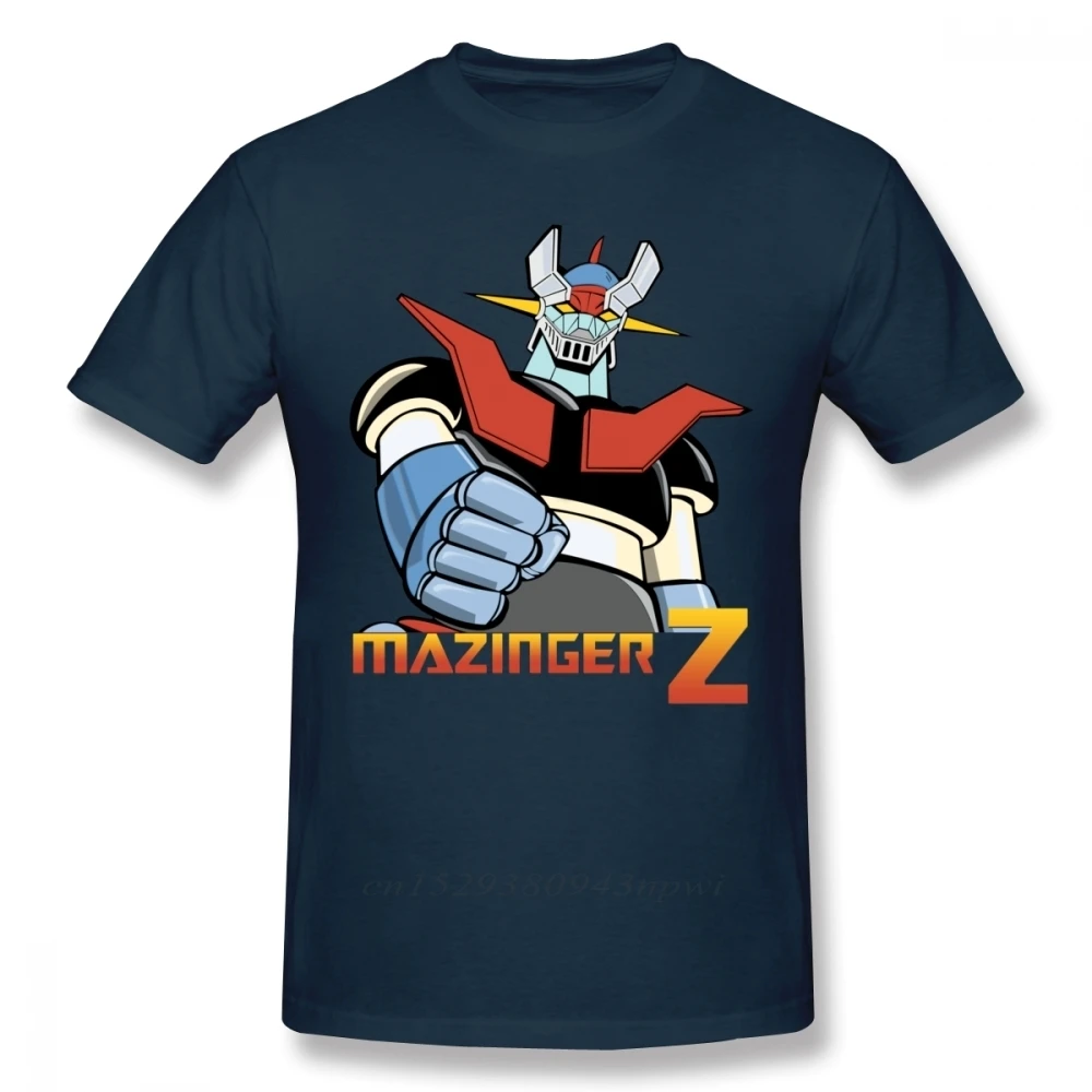 Camiseta con diseño de Robot Mazinger Z para hombre, camisa de manga corta con cuello redondo con estampado de Robot Mazinger Z, moda de calle de alta calidad