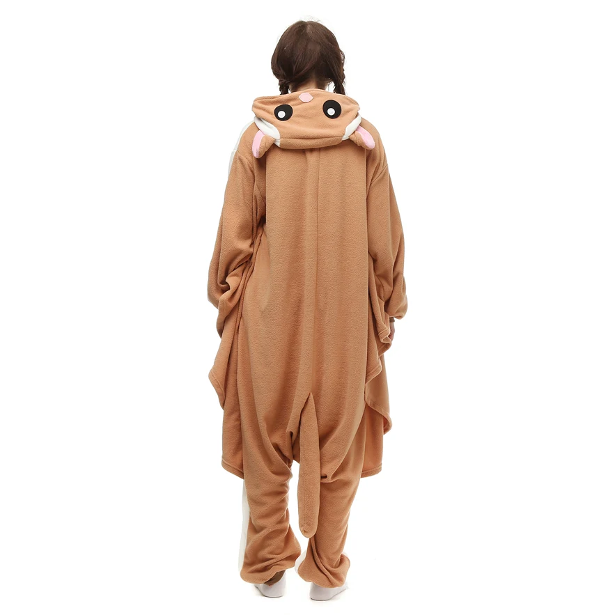 HKSNG Animal Adult Kigurumi Flying Squirrel Onesies Party Halloween Mouse Pajamas Cosplay Chipmuck Costumes Sleepwear Jumpsuit