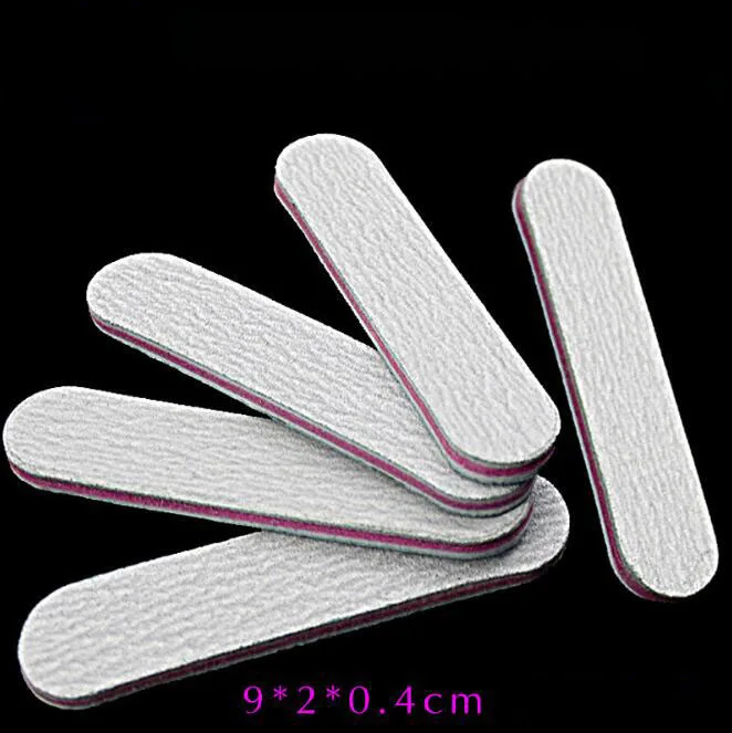 200 pcs zebra black  straight Nail Files red core nail file Buffer 100/180  nail tool professional mini nail file Sapphier file